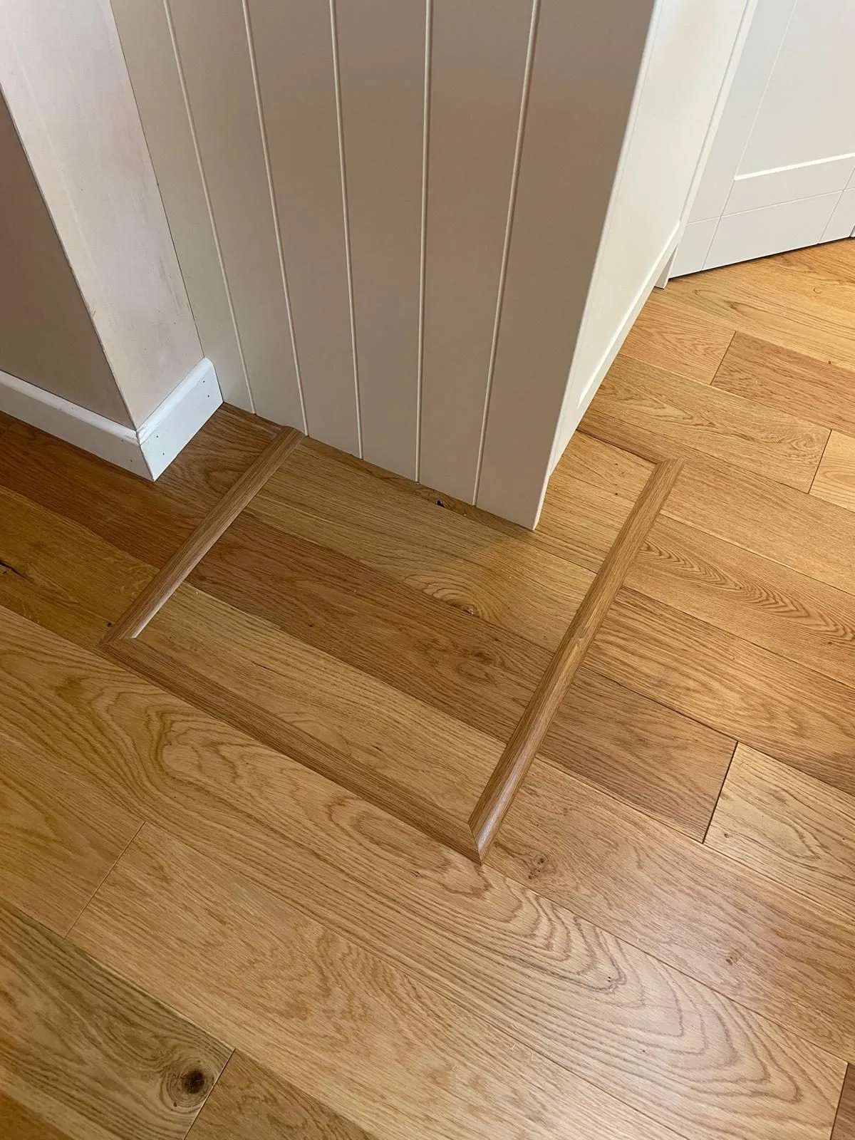 Home renovation egham after oak floor detail by Trade Square