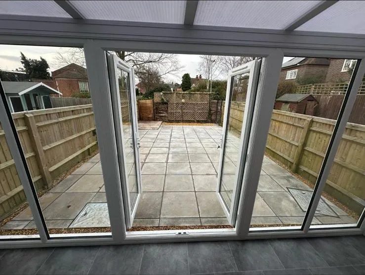 Rear extension egham interior garden doors by Trade Square