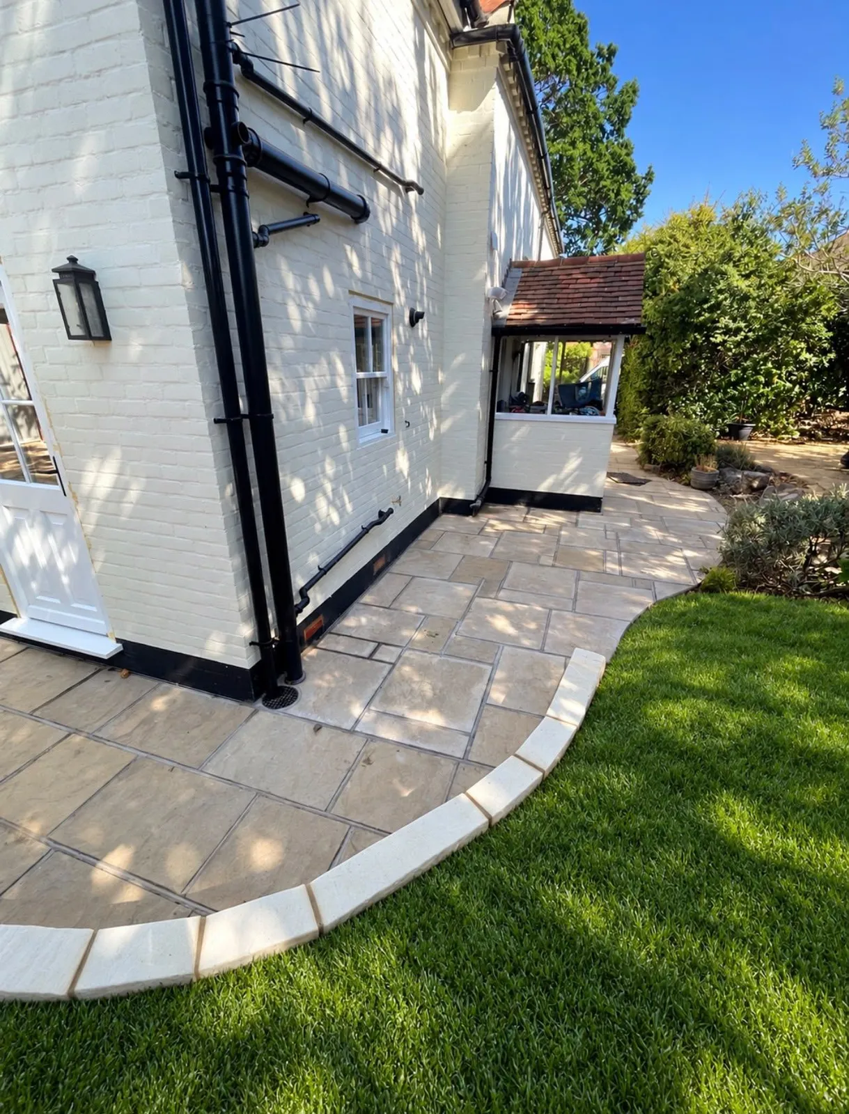 Finished house extension and patio in Windsor