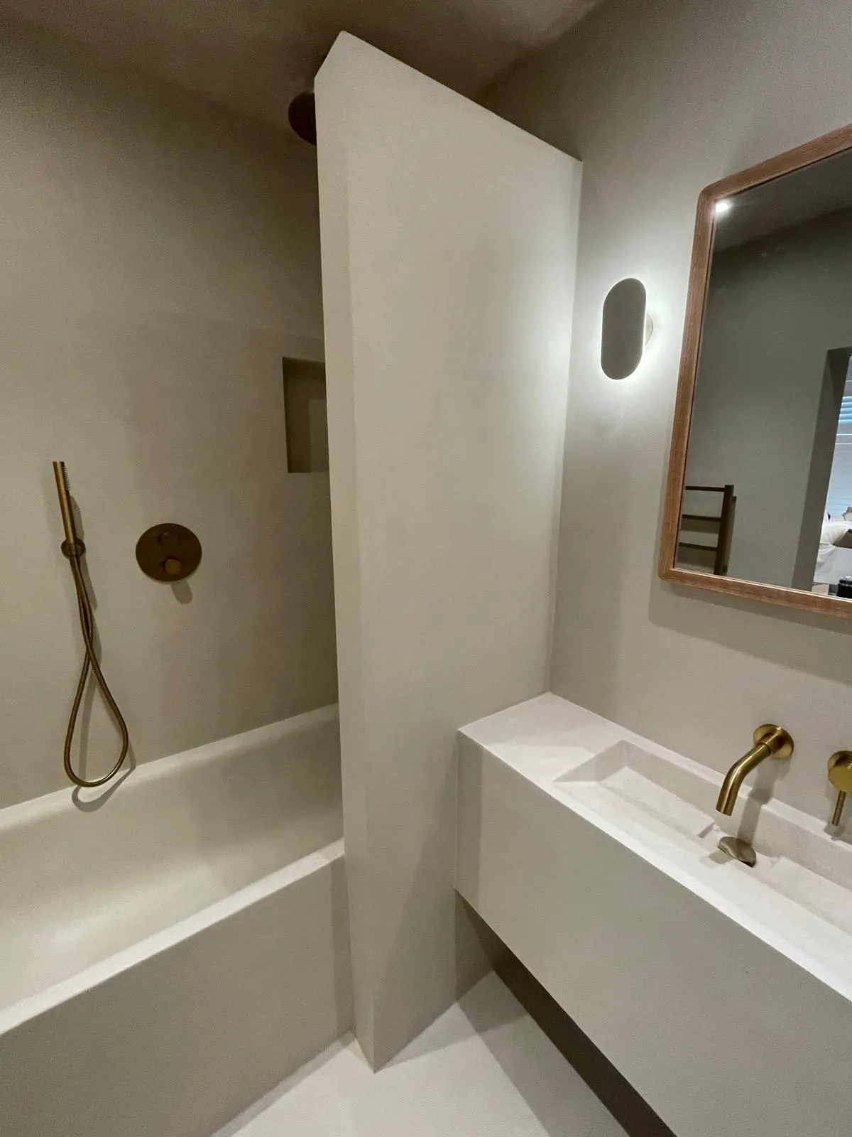 Bathrooms microcement shower basin egham by Trade Square