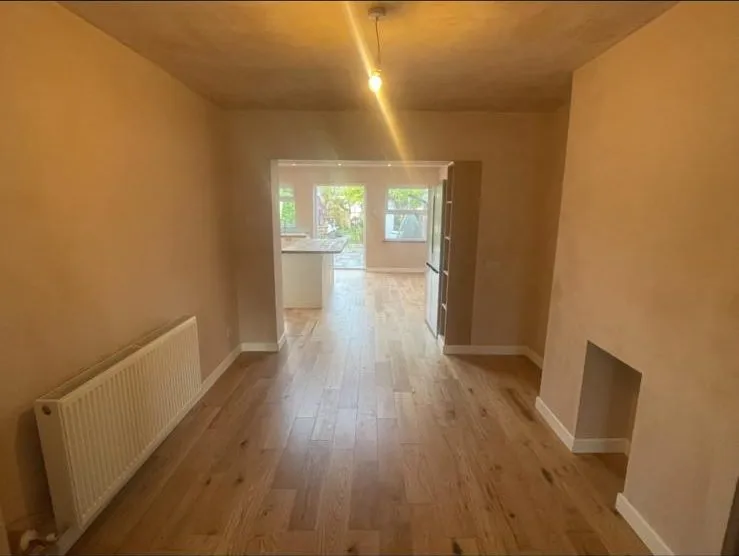 Renovated through-lounge with wood flooring, Egham