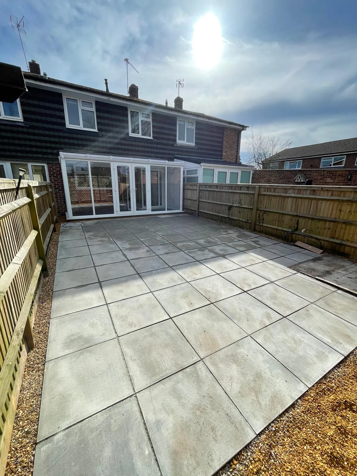 Garden and patio renovation in Egham after work by Trade Square